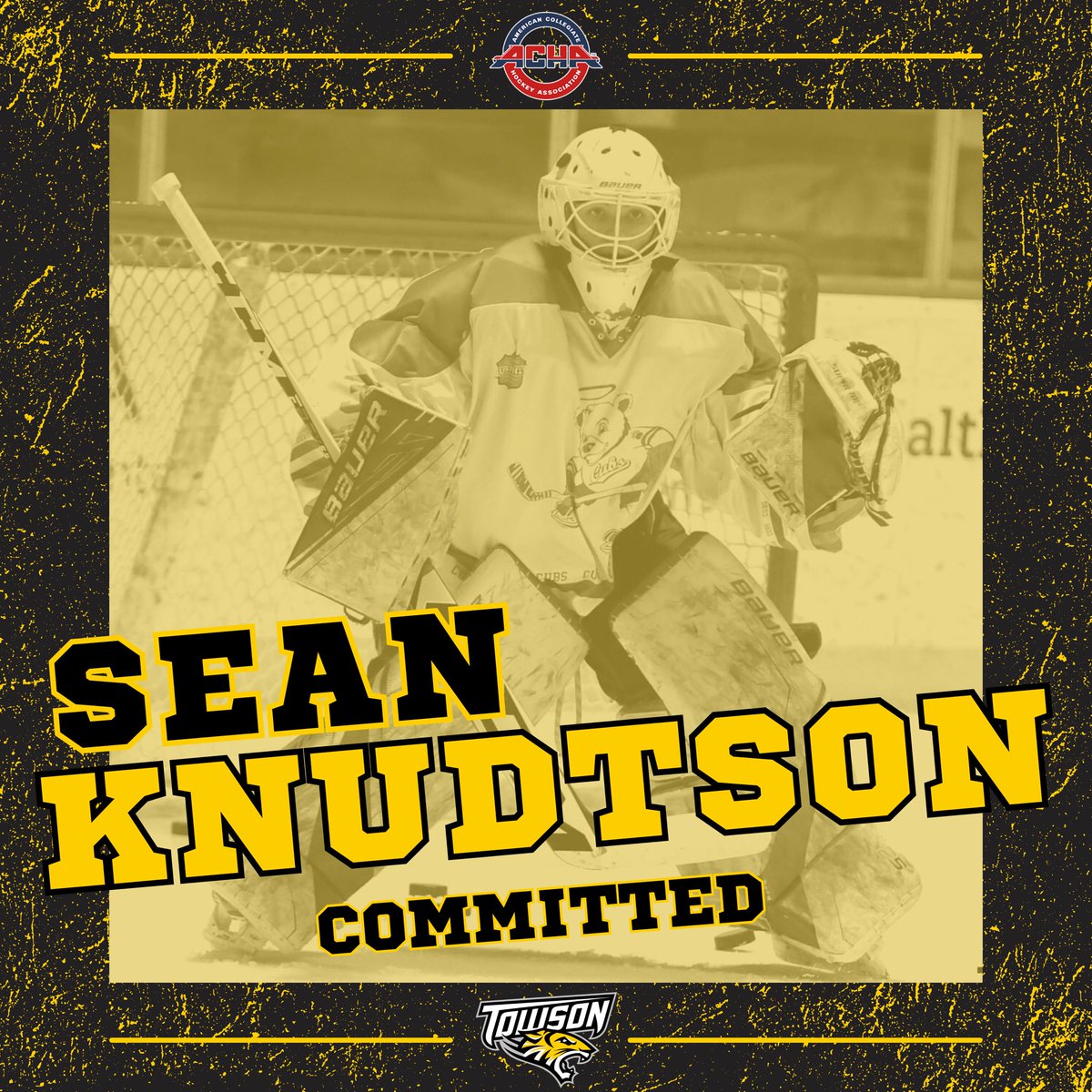 🚨Hershey Cubs Advancement🚨

A huge congratulations to former Cubs goaltender Sean Knudtson for committing to Towson University to further his academic and athletic career. 

Congrats Sean and best of luck this season with the Tigers! 

#HersheyCubsHockey
#USPHLCommitments