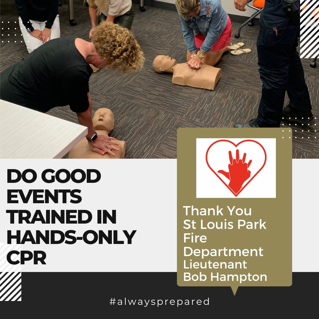 Our Q3 staff training focused on event safety and preparedness. Thank you to the St Louis Park Fire Department for guiding our team through a refresher on hands-only CPR. An important skill we hope never to need onsite, but confident to know we can step in if help is needed!