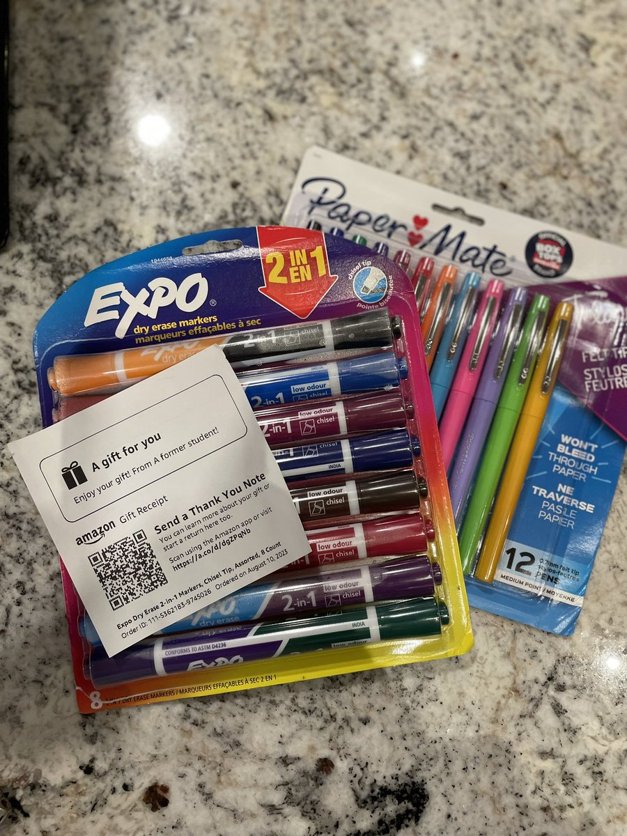 So thankful for my students! Makes me feel so loved that one of my former students is supporting my current students 💕💕💕