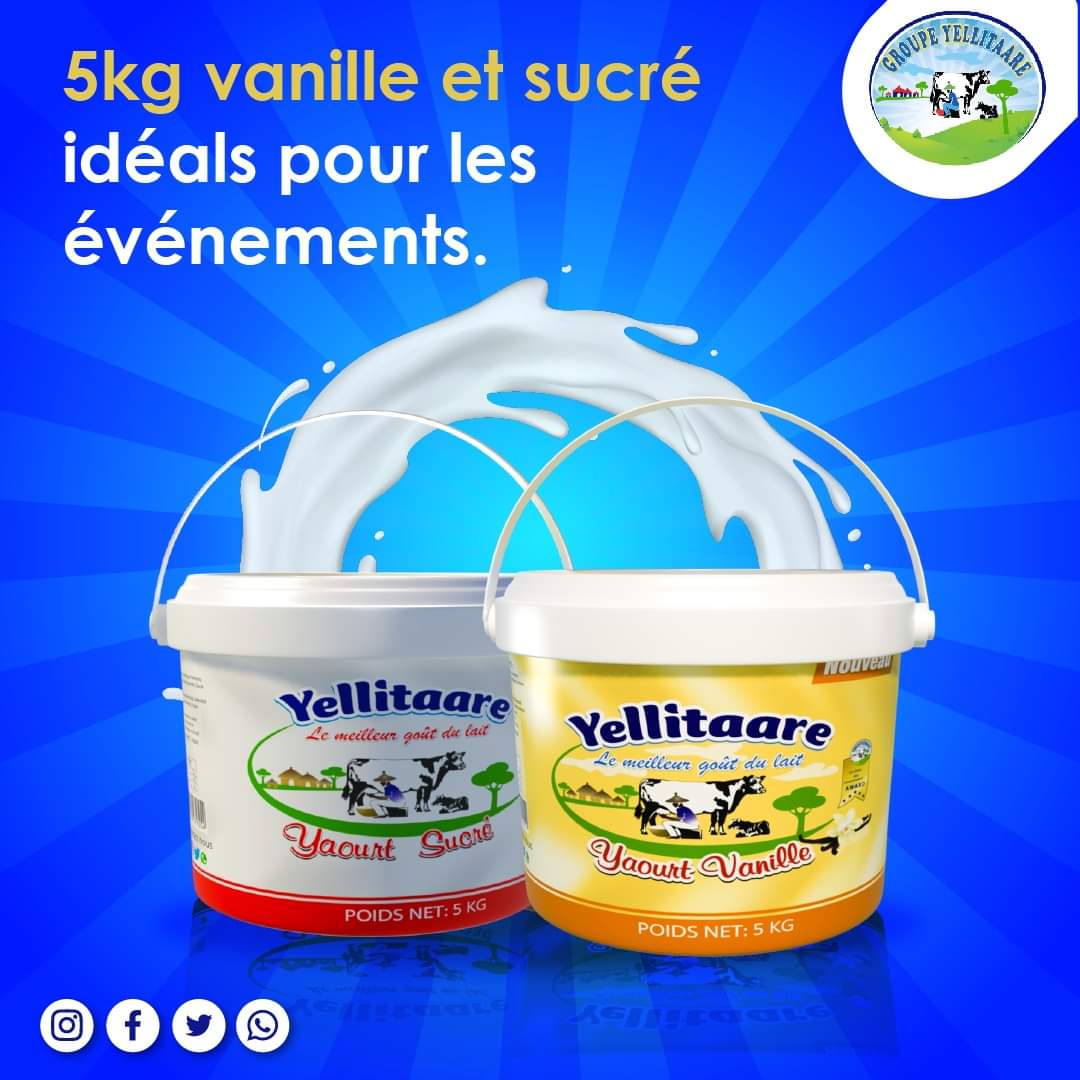 yellitaare_sn's tweet photo. 5kg vanille et sucré, idéals pour les évènements.
Yellitaare; le choix des consommateurs !
#madeinSenegal
#ConsommonsLocale
#GroupeYellitaare
#yellitaarelait
#YaourtSenegal
#Lait
#Laitsenegal
En savoir plus
https://t.co/2S9ytRA1tz https://t.co/VVS4e9LpEX