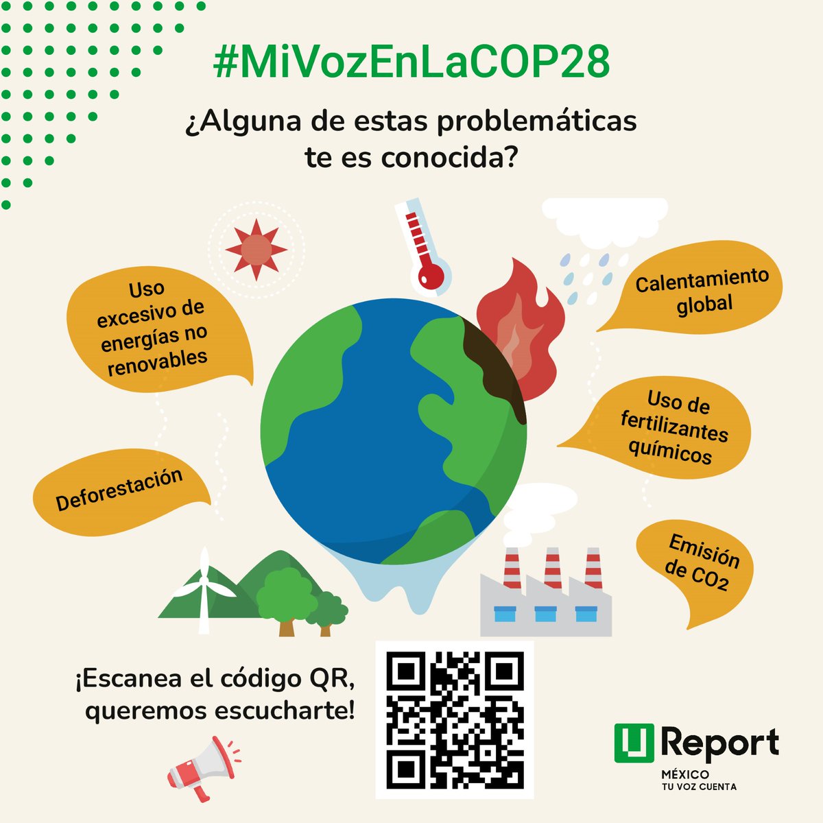 ClimateLatino's tweet photo. ¡Hagamos que nuestras voces se escuchen! 📢 ✊

Responde nuestra encuesta sobre cambio climático y contribuye a crear un impacto positivo en el medio ambiente 🌿🌎

Escanea el código QR o envía la palabra JUVENTUDVERDE por WhatsApp al 55 7900 9669.

#MiVoZEnLaCOP #Ureport https://t.co/BMBAi15dv4