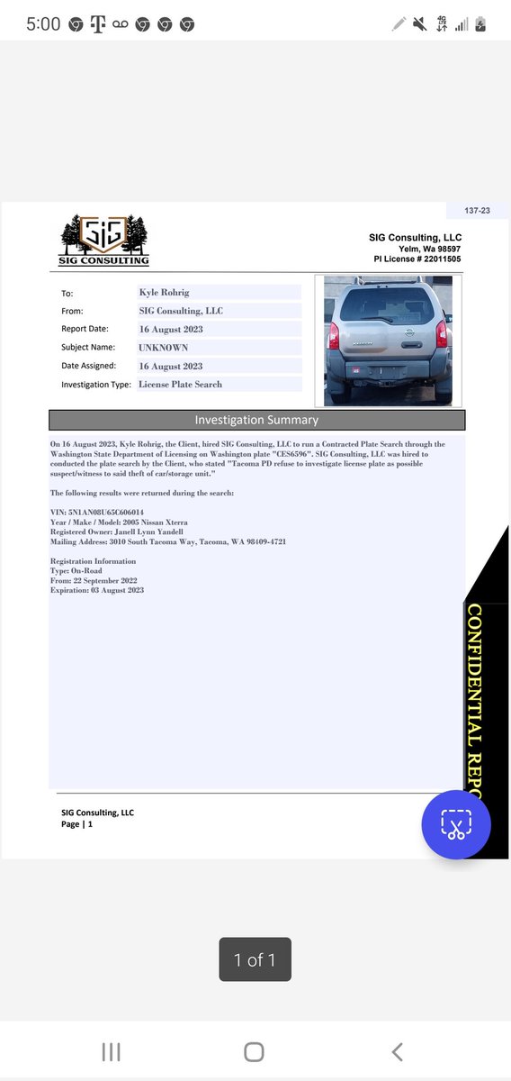 RohrigKyle's tweet photo. @TacomaPD @PublicStorage how hard was it to run a license plate and guess who it was the yandells 🤣🤣but cars get stolen all the time because retarded officers can't just run a license plate oh wait that's what their computers are for https://t.co/RE4tQH96ss