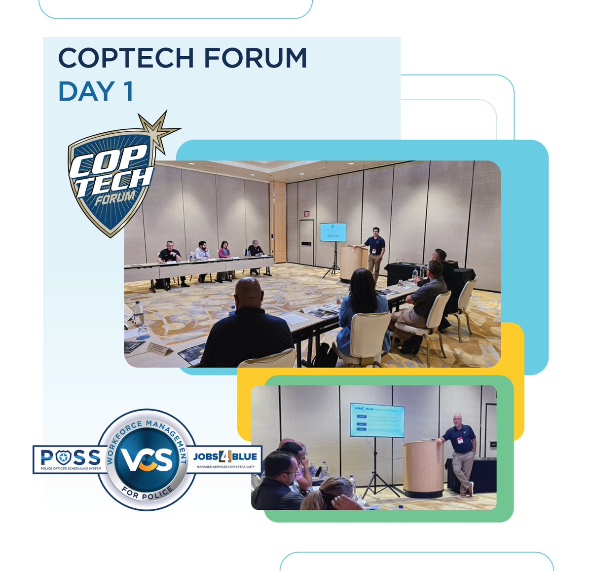 vcs_software's tweet image. We're having a great time at CopTech Forum today! It's been a fantastic opportunity to network with everyone and showcase Jobs4Blue. #CopTech2023