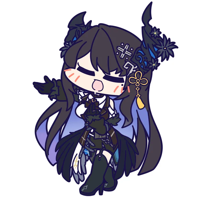 Rissa in hololiveCITY style (fanart)#RavenCrafts 