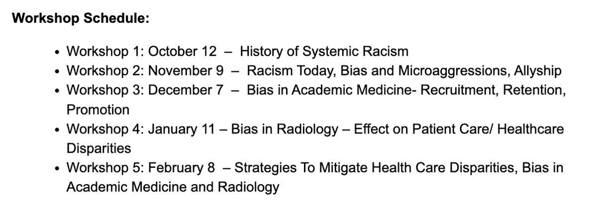 🚨Applications are now open!

AUR IDEA (Inclusion, Diversity, Equity, Allyship) Scholars program
Due 9/11/2023 at 12pm Central

surveymonkey.com/r/MZW35YT

Check out the 5 full workshops below!

#DEI #IDEA #radiology #leaders