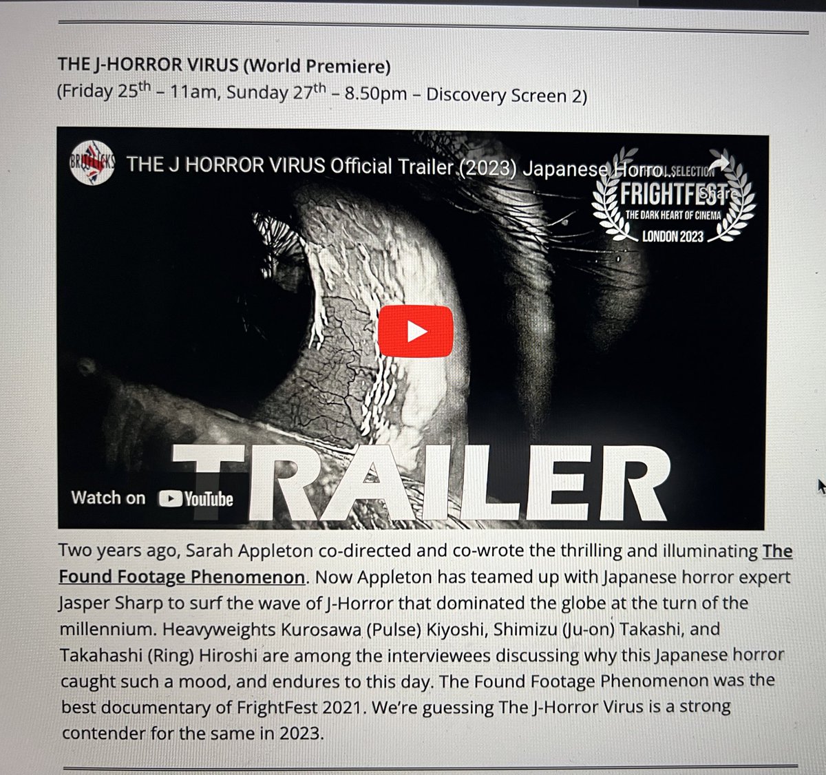 The J-Horror Virus tweet media