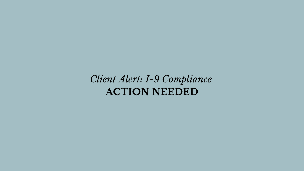 JOLaw_'s tweet photo. If you hired any employees in the last 2 years, the new I-9 regulation probably impacts you. Deadline for compliance is 8/30/23. Reach out to J&amp;O’s Employment team if you'd like to discuss the best approach to compliance Read more here: https://t.co/j4ePKadg5p https://t.co/DKoNJCCz1F