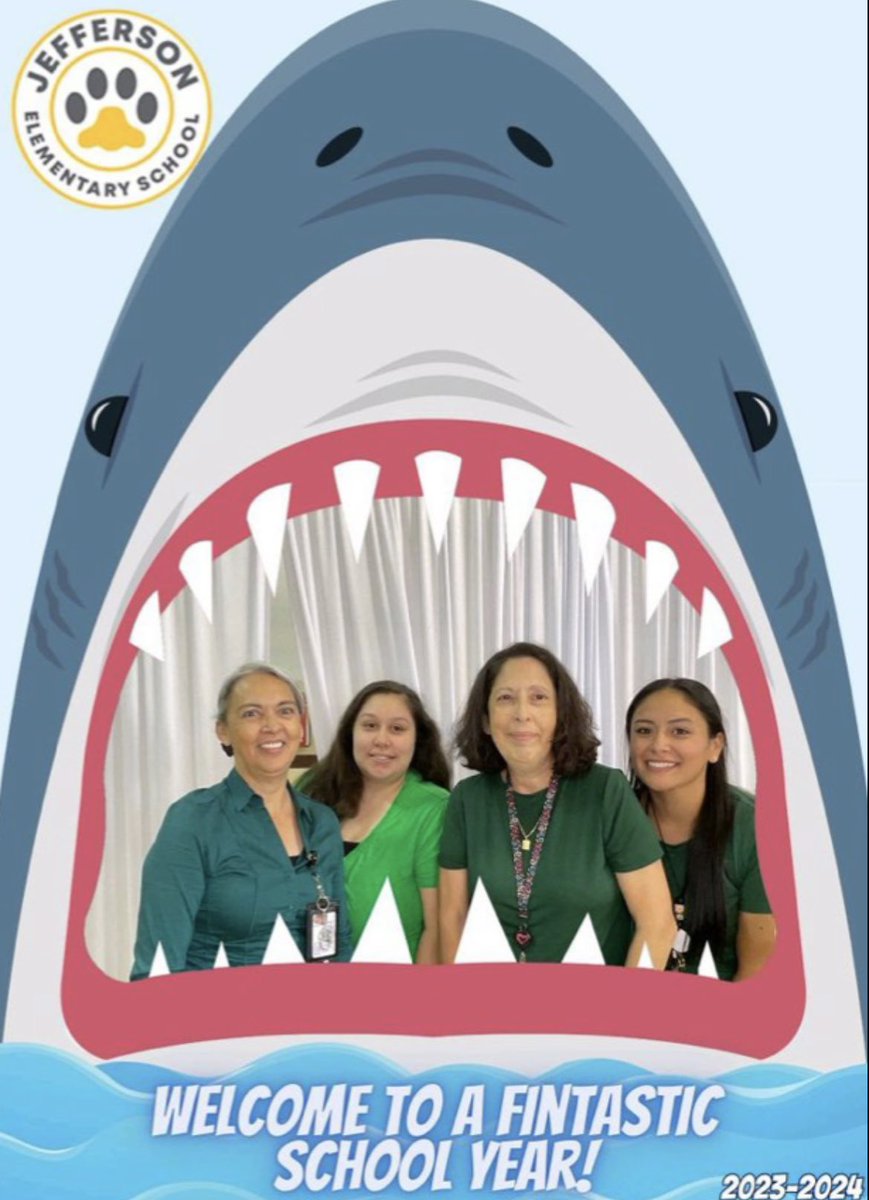 JeffersonES2's tweet photo. Ready for a FINtastic school year!!! Will you be a shark or a goldfish? 
#survivalofthefittest 
@HISDCentral @iliana_kd @JonGordon11 @luzmartinezpr https://t.co/zKdn0A58jA