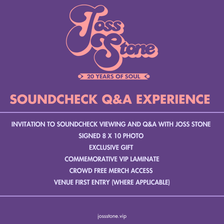 HOBBoston's tweet photo. 💜 @JossStone's 20 Years of Soul tour is coming to Boston on 8/29 with @StephenWilsonJr! Upgrade your experience to VIP today! ✨

VIP packages available here: https://t.co/MMxTi9lfHA https://t.co/0tPDq3IVKv