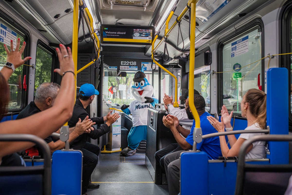 GoMiamiDade's tweet photo. Heading to the @marlins game? Whether you’re coming from the north or south, simply jump on the Metrorail heading to Historic Overtown/Lyric Theatre station, and from there, hop onto the 7 line that’ll take you straight to the game! Let’s go Marlins! #GoMiamiDade #Route7 ⚾️🚇 https://t.co/UNcD0Z85sK