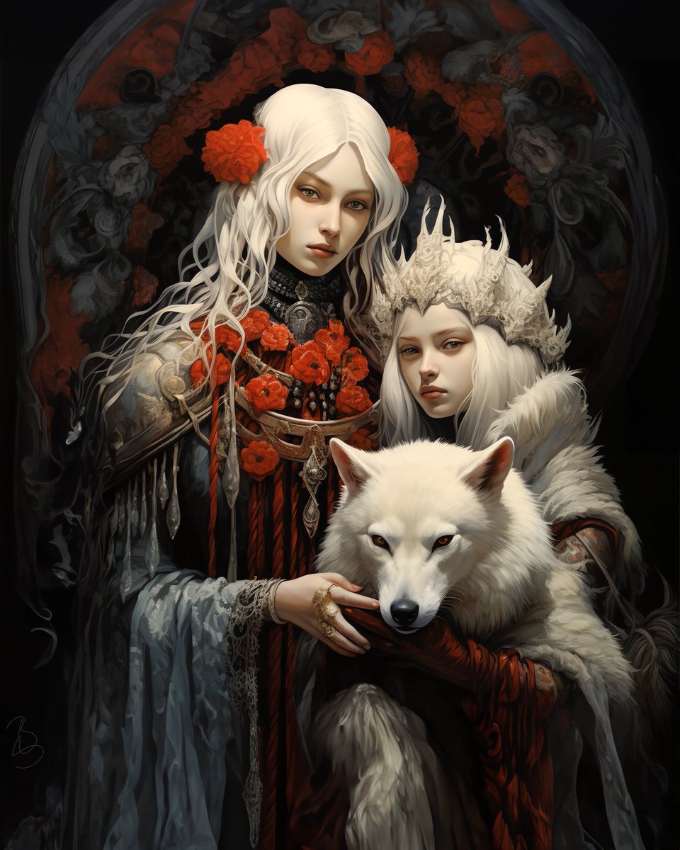 duckylemon's tweet photo. GN, fam! 🌠⭐️🌛

"Connected!
Everything is connected with each other. What we can sense and perhaps feel. Here in the now and in the universe, eternity.  
And Shaw, the white wolf, is the best friend you can wish for.  

Digital painted and AI generated artwork by #Duckylemon aka Barbara Johanna Billeiter.
#nft #nftcollectors #digitalart #universe #cryptoartist #wolf 

https://t.co/SXm7NJQGy1