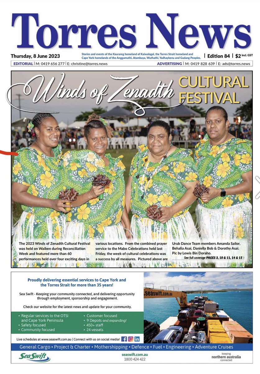 StefArmbruster's tweet photo. Seeking #TorresStrait and #Aboriginal #journalism cadet at one of Australia’s greatest independent newspapers … the @TorresNews. Job on country on Thursday Island.

https://t.co/y6njlbg2yw

#ZenadthKes #Indigenous #journalist #auspol #Pacific #media #news https://t.co/GwYBgAU3oF