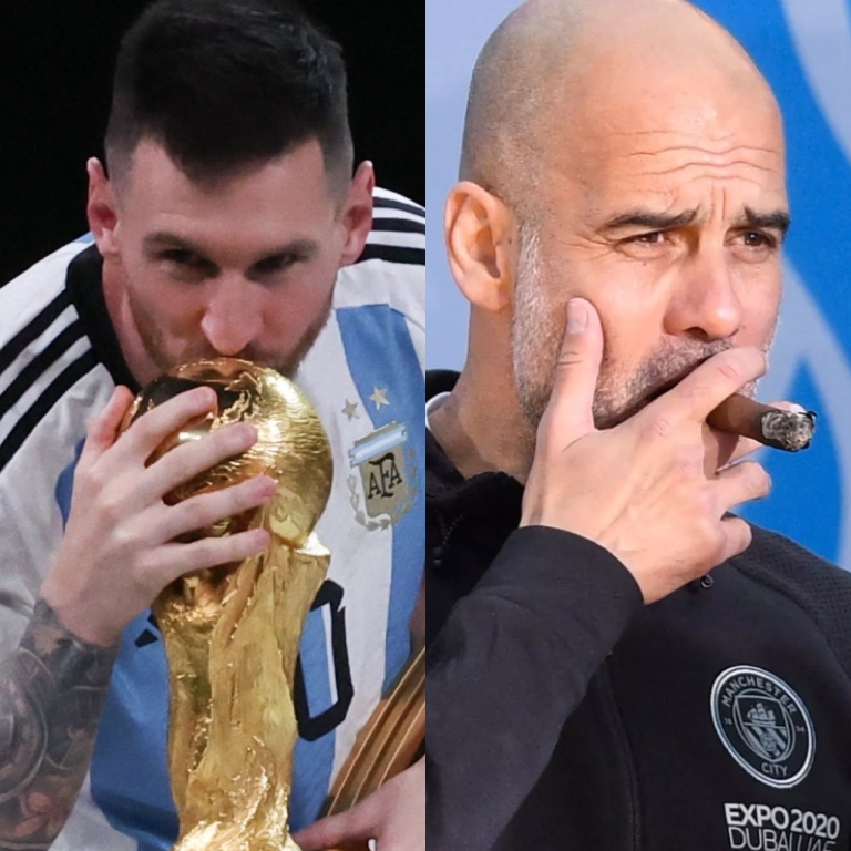 InvictosSomos's tweet photo. Ambos dejaron sin argumentos a sus detractores, ambos sentenciaron debates y ambos confirmaron que son los más grandes. En la cancha, Lionel Messi. En la pizarra, Pep Guardiola. La pelota puso todo en su lugar. LOS JEFES DEL NEGOCIO.