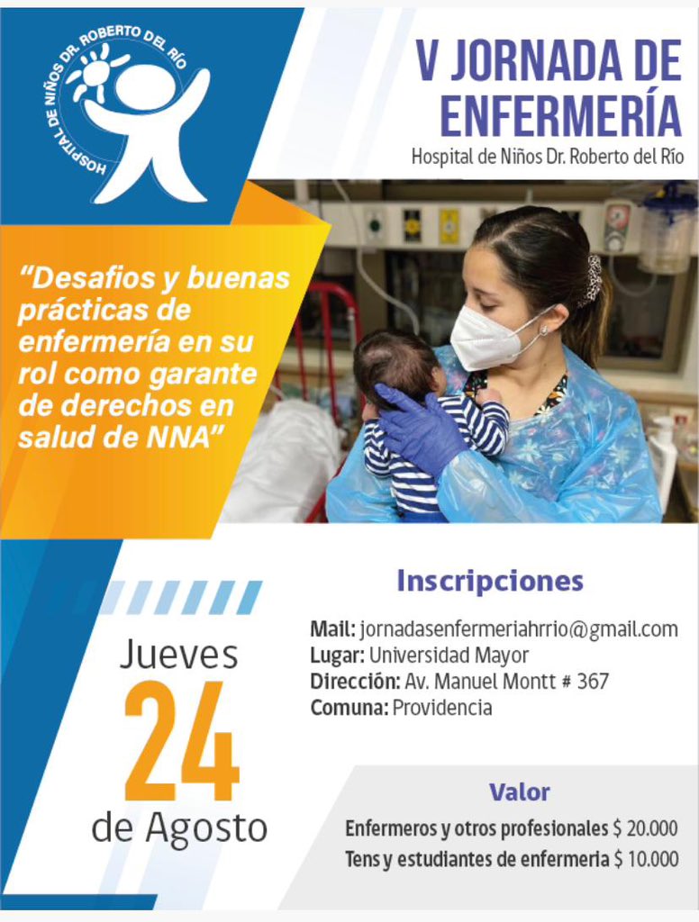 BpsoRio's tweet photo. ¡¡Quedan pocos días!! 🗓️ 
Inscríbete a la V jornada de enfermería del Hospital Roberto Del Río. 🏥 https://t.co/0307haZOC6