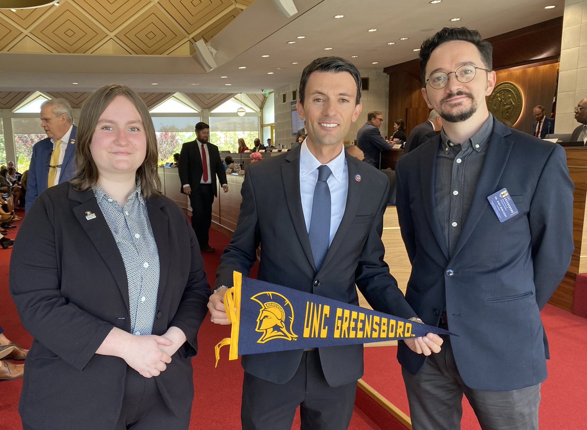 JonHardister's tweet photo. It was great to meet with Dr. John Borchert and a graduate student from @UNCG. We had a great discussion about esports and the education being provided at the university. @JohnWBorchert #ncga #ncpol https://t.co/KAqE7o2uch