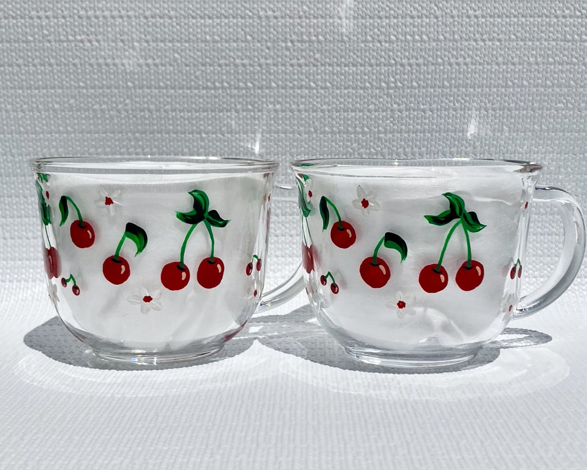 etsy.com/listing/146202… #cherrycups #jumbocups #soupcups #SMILEtt23 #housewarminggift #homedecor #cherrydecor