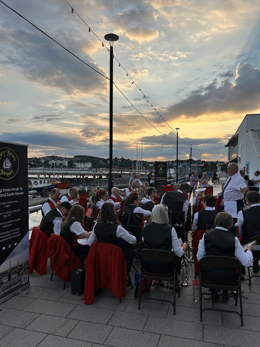 We had the perfect weather for our seafront concert tonight 🙂 After some cancellations it was worth the wait #baybrass #brassband #sea #seafront #summer #sun #sunset #gorgeous #evening #music #concert #entertainment #brass #band #torquay #riviera