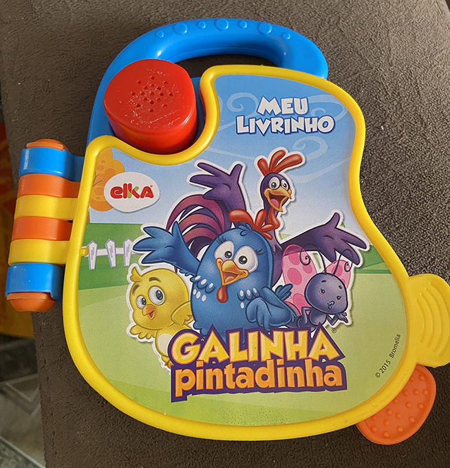 Brinquedo para Bebe Galinha Pintadinha Livro Sonora, Elka, Multicor