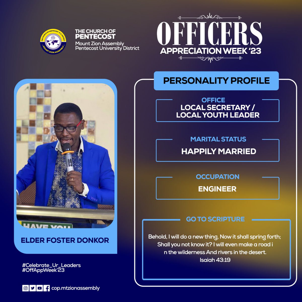 CopMtzion's tweet photo. We ask you, brothers, to respect those who labor among you and are over you in the Lord and admonish you, and to esteem them very highly in love because of their work. Be at peace among yourselves. 
1 Thessalonians 5:12-13
#OffApp23
#HounourUrLeaders https://t.co/FPZrXsoglM