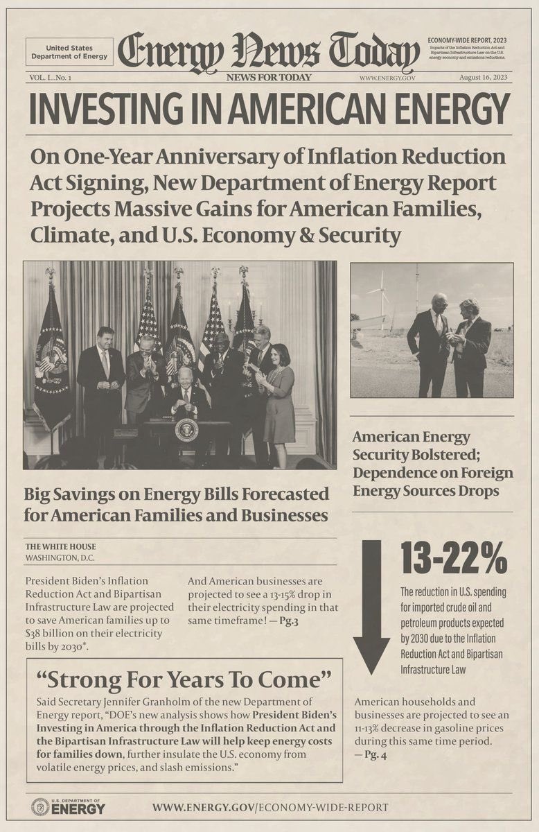 CrisCutFrys's tweet photo. @KyleKulinski you should talk about this new report that came out of the DOE on the IRA today. This is great news on the tiny list of good policies the Biden team has delivered. https://t.co/WA42CEH8wJ