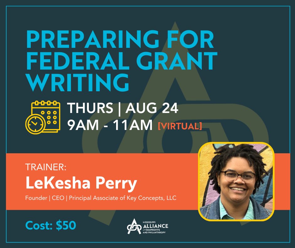 Whether you're a seasoned grant writer or new to the process, this training will guide you through the intricacies of federal grants, from understanding funding opportunities to crafting compelling proposals that capture the attention of federal agencies.

alliancems.org/upcoming-regis…