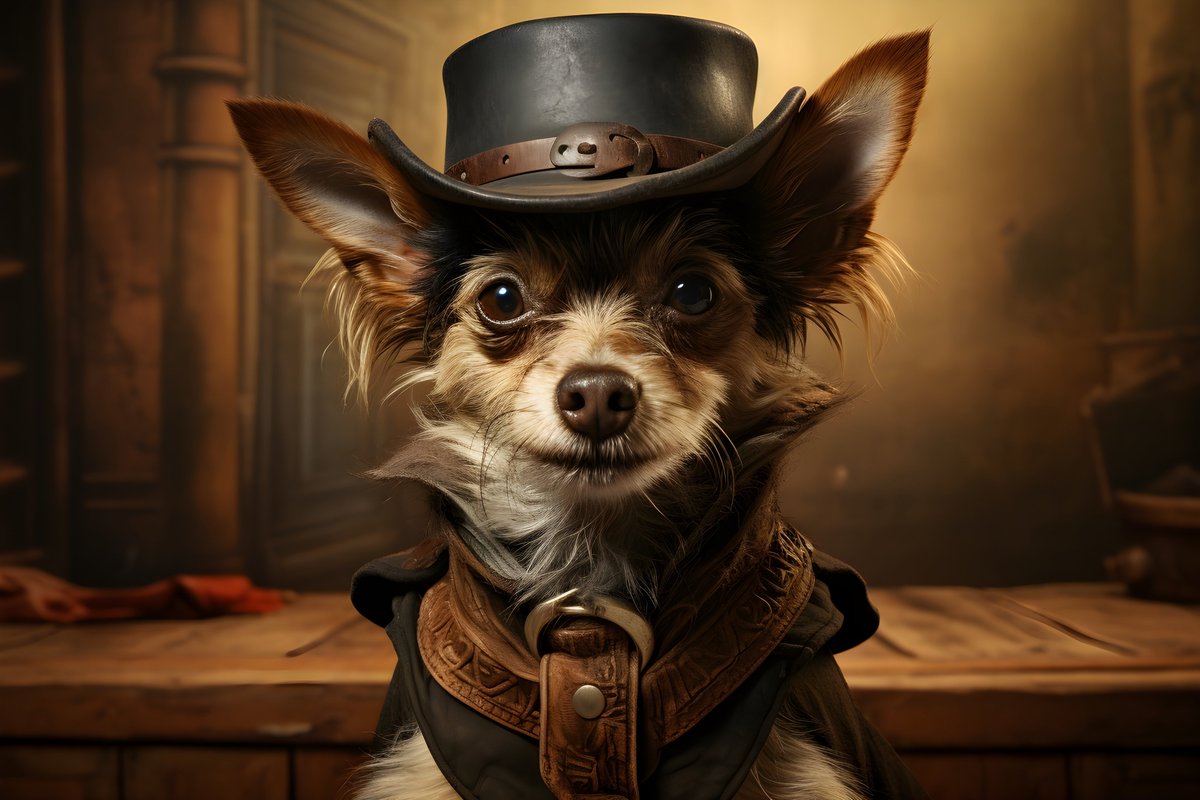 LukeAiWalker's tweet photo. Dogs of Wild West!

#AIart #dogs #wildwest https://t.co/FgwC9dclHb