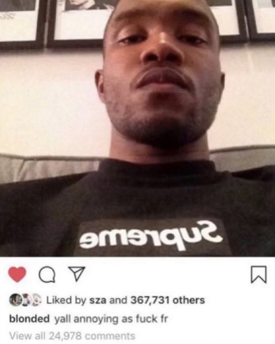 blondedvante's tweet image. yall need to leave frank ocean alone