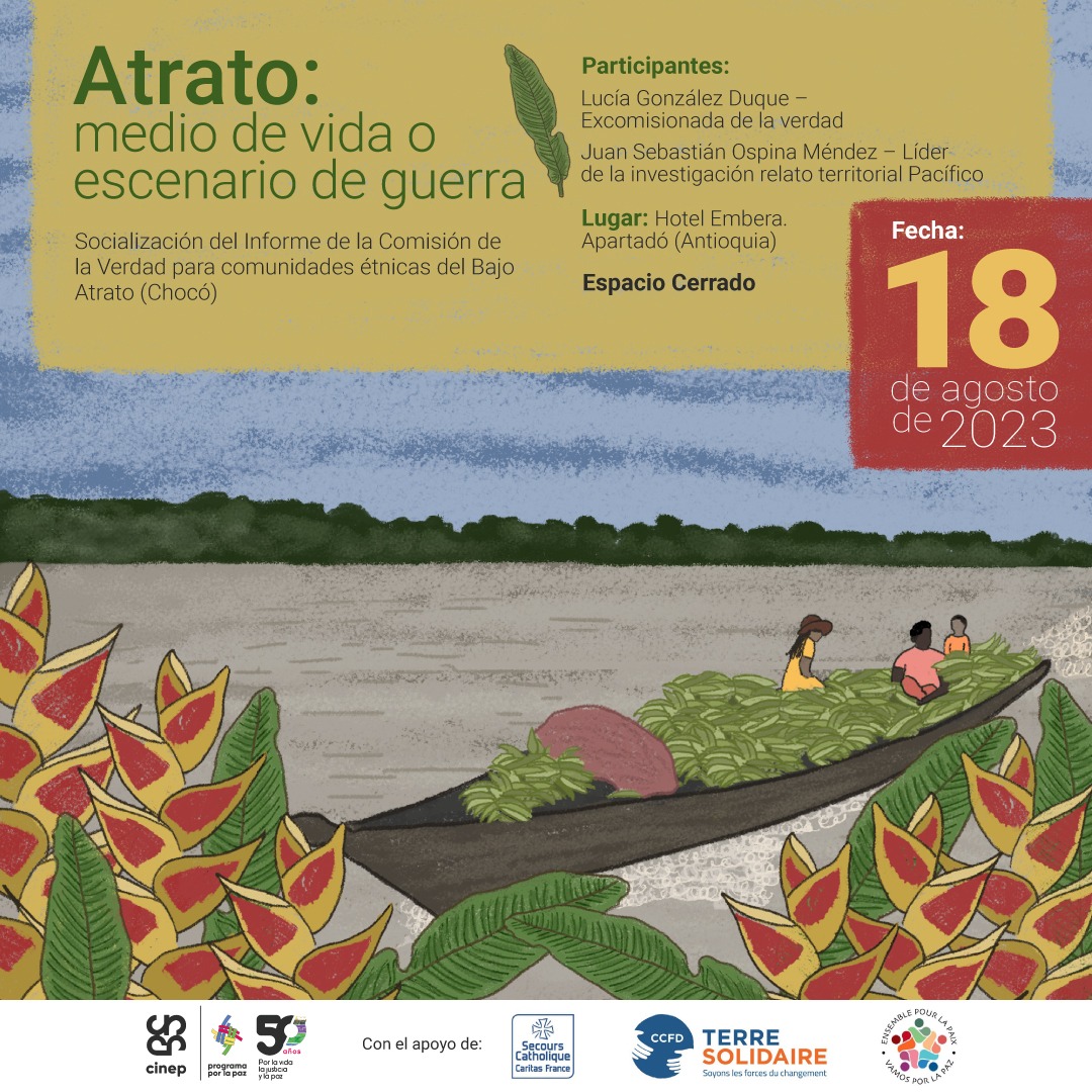🤝 El Cinep/PPP se unirá este viernes a la socialización del informe #HayFuturoSiHayVerdad de la <a href="/ComisionVerdadC/">Comisión de la Verdad</a> con comunidades del Bajo Atrato, en el marco de su compromiso con la verdad y en su trabajo por una sociedad justa, sostenible y en paz. ✨