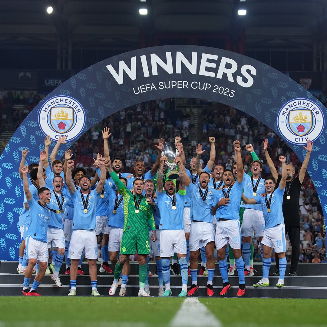 urfaflashaber's tweet photo. UEFA Super kupasını sevilla'yı yenen Manchester City oldu #SuperCup @ManCity @SevillaFC https://t.co/hrFQts1gyR