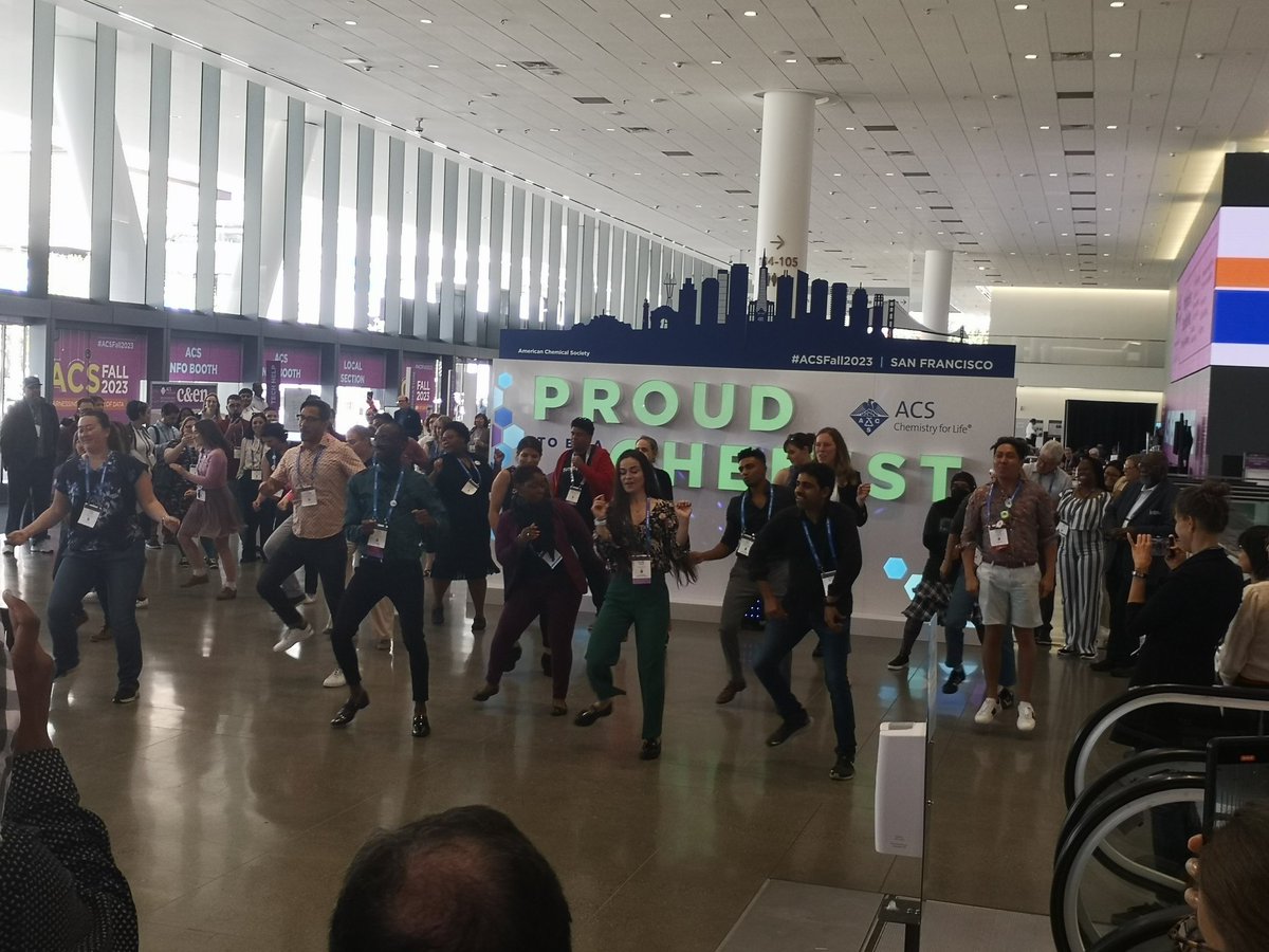 DrMichaelJHall's tweet photo. Great getting to see Prof Isaacs @drdre4000 showing off his moves in real life, with the #ACSflashmob at #ACSFall2023 https://t.co/YIgRVTrT28