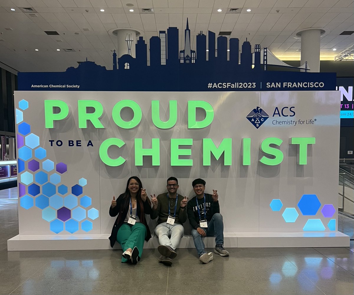 ChemistryTcu's tweet photo. Having a blast at #ACSFall2023 TCU alumna @elyandreyna and PhD Candidates @dfreire2 @DT9Dan representing TCU! https://t.co/95AC7aI4X6