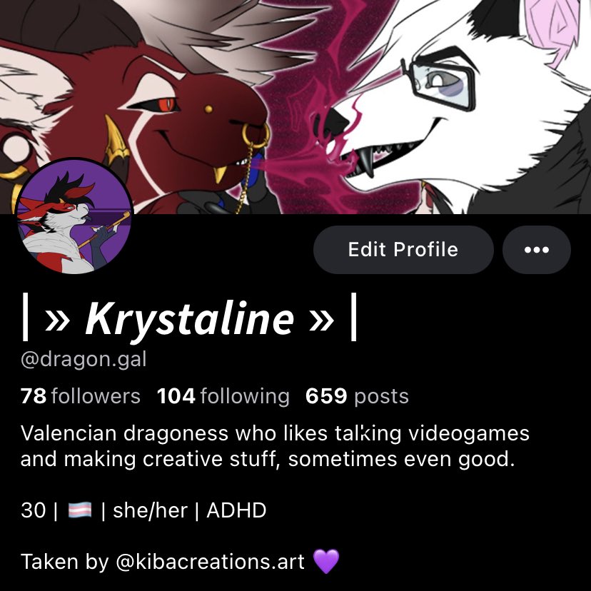 │» 𝙆𝙧𝙮𝙨𝙩𝙖𝙡𝙞𝙣𝙚 »│ 🠞 bluesky @dragon.gal tweet media