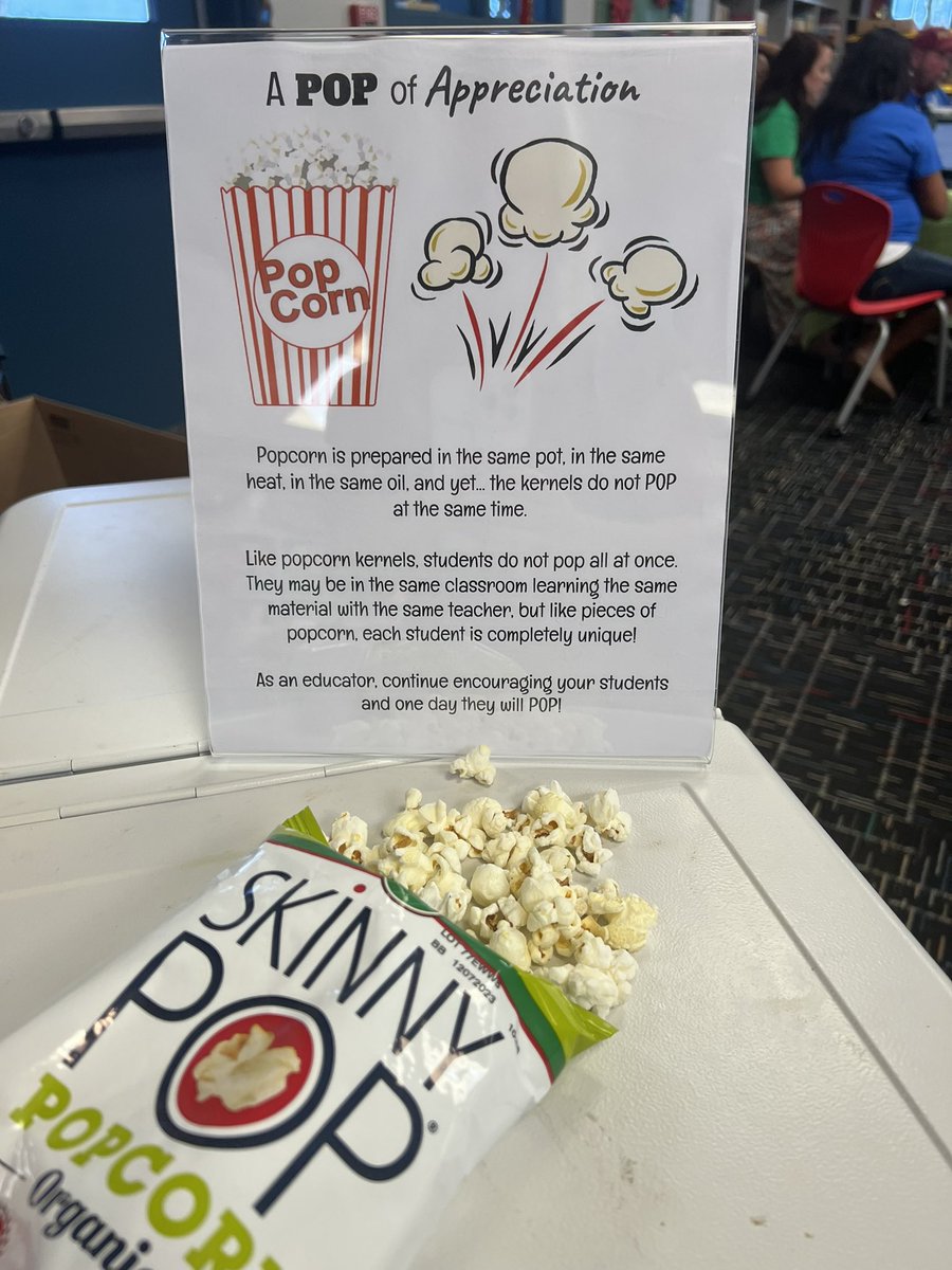 We are “popping with appreciation” for our staff! 🍿 <a href="/WendyNumata/">Wendy Numata</a> <a href="/Columbia_VVUSD/">Columbia Elementary</a>