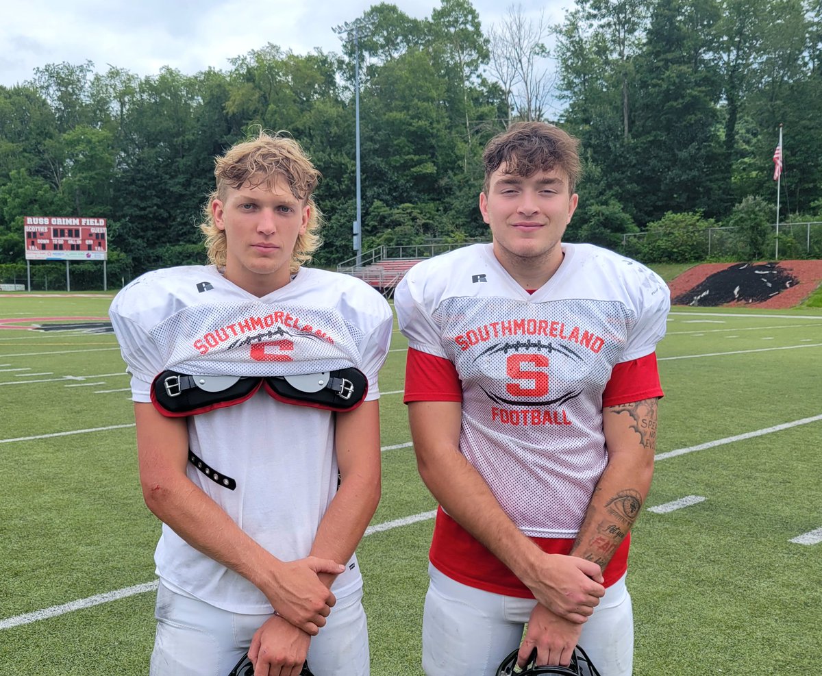 It's QB Kadin Keefer & WR Ty Keffer. Not many better throw-and-go duos in WPIAL. Keefer-to-Keffer has been all the rage at Southmoreland. Last year, Keefer threw 18 TDs ... 15 went to Keffer. @ty_keffer @kadin_keefer @SHSFootball4U @SHSAthletics4U @TribLiveHSSN