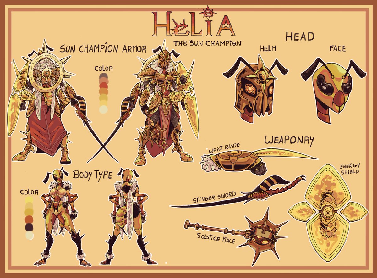 Forgot to add the color thing on the armor, oh well