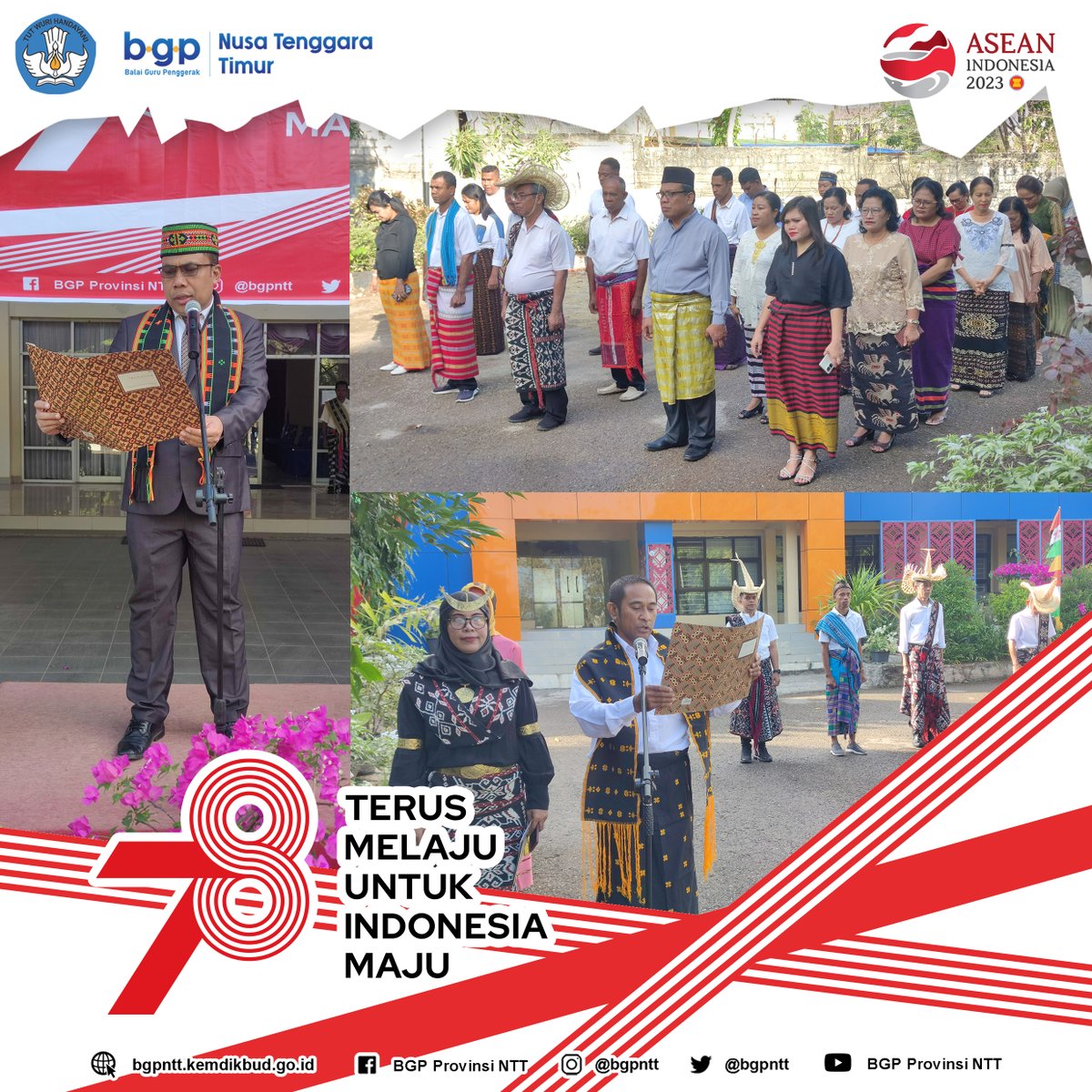 bgpntt's tweet photo. Untuk terus maju, kita harus melaju.
Mari melanjutkan semangat para pendahulu kita untuk senantiasa bergerak serentak mewujudkan Merdeka Belajar.

#MerdekaBelajar 
#HUT78RI
#BGPProvinsiNTT https://t.co/LKb6lhj7yD