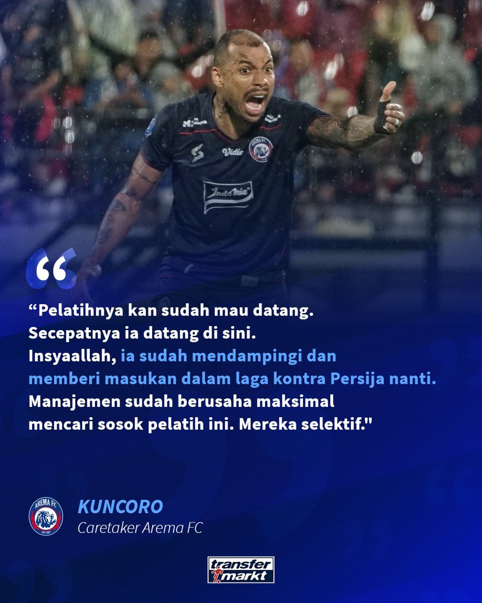 Kira-kira siapa ya pelatih baru @AremafcOfficial ini? 🤔

Menurutmu siapa? 🧐

_________________________________
#rumor #pelatih #aremafc #singoedan #aremania