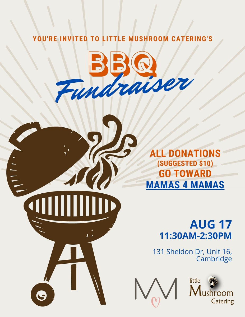 Join us for lunch this Thursday! Community BbQ in Cambridge with proceeds going to our local chapter of <a href="/mamas4mamas/">mamas 4 mamas</a>