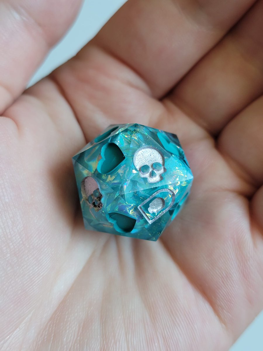 Cerulean Reflection 
---
One of the many new death save d20s available now on my shop!

etsy.com/shop/Wonderlan…