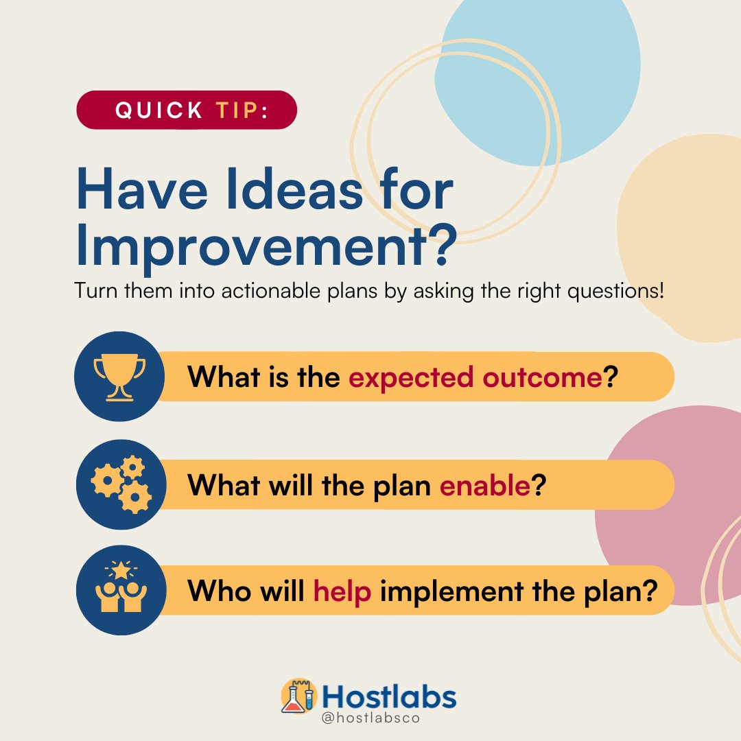 You may come up with unique ideas💡 for your AirBNB and short-term rental.

Dive deeper 🏊‍♂️ into your awesome ideas and turn them into actionable plans by asking three questions. 

What are you planning to transform soon?

#hostlabsco #shorttermrentaltips #airbnbrental