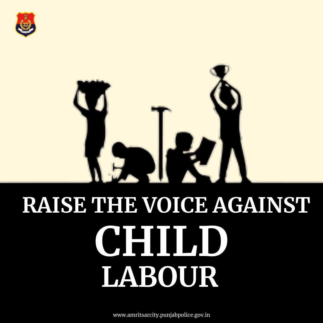 ਹਰ ਬੱਚਾ ਬਚਪਨ ਜਿਉਣ ਦਾ ਹੱਕਦਾਰ ਹੈ, ਨੌਕਰੀ ਦਾ ਨਹੀਂ। ਆਓ ਬਾਲ ਮਜ਼ਦੂਰੀ ਨੂੰ ਖਤਮ ਕਰੀਏ ਅਤੇ ਉਨ੍ਹਾਂ ਨੂੰ ਸਿੱਖਣ, ਵੱਧਣ ਅਤੇ ਸੁਪਨੇ ਲੈਣ ਦਾ ਮੌਕਾ ਦੇਈਏ।

Every child deserves a childhood, not a job. Let's put an end to child labour and give them a chance to learn, grow, and dream. 

#NoChildLabour