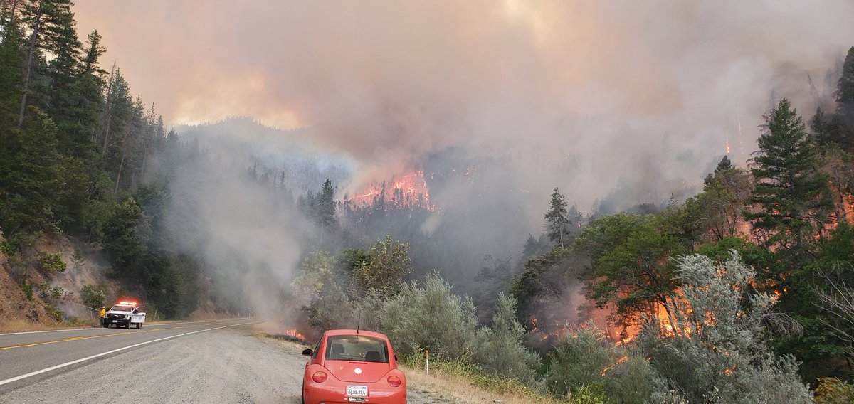 KaliforniaDhar1's tweet image. This was from Hwy96 between horse creek and Hamburg, before Scott river cutoff
#HeadFire #CAwx