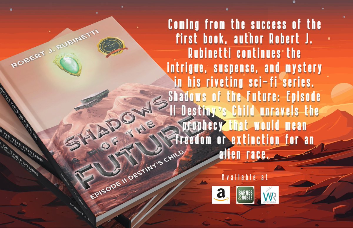 RobertRubinetti's tweet photo. The sequel to Shadows of the Future released!

📚 SHADOWS OF THE FUTURE – EPISODE II DESTINY’S CHILD | https://t.co/D9t1jhVnRb
#shadowsofthefuture #WritingCommunity #amwritingfiction #scifibooks #ReadersOfInstagram #readersoftwitter #readingcommunity #BooksWorthReading #booktwt https://t.co/Sy3nXhupYP