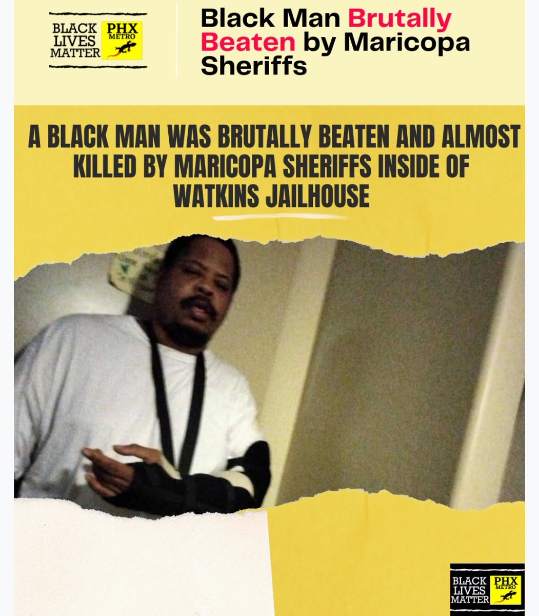 CivilSeedTuc's tweet photo. Cody Toussaint was brutally beaten by cops @ Watkins Jail, Maricopa County, 4/21/21. Cody asked for help bc his pants were falling making it difficult to walk.
Cops instead beat him causing severe physical disabilites &amp; emotional trauma.
Help Cody get justice.
Sign &amp; support ⬇️ https://t.co/JfBDodqW1Q