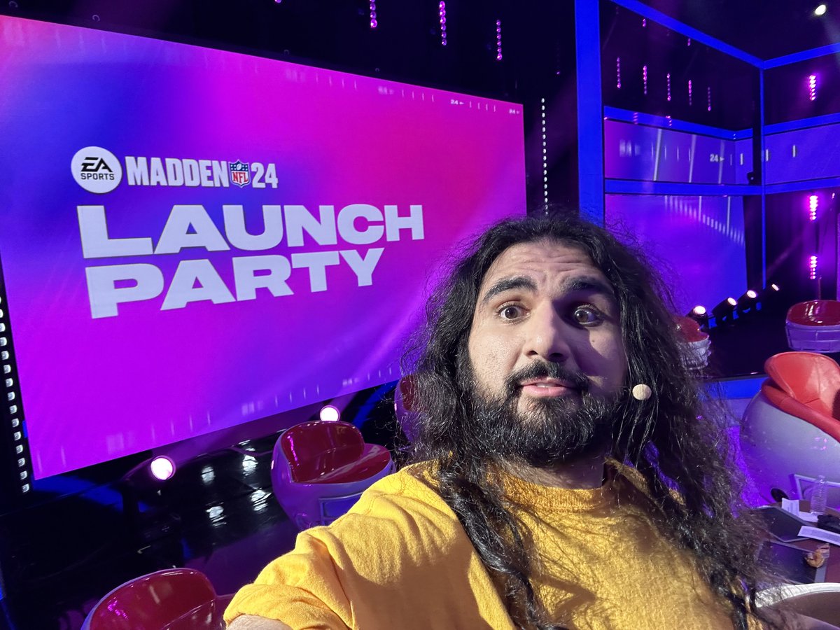 EsfandTV's tweet photo. IT’S TIME!! MADDEN 24 LAUNCH PARTY IS LIVE NOW!! 

THANKS EA FOR SPONSORING US FOR THIS SHOW! Get the game here: https://t.co/TQIusNnou4

Live now on: https://t.co/86H6x3nV7u https://t.co/6aDkgFQiID