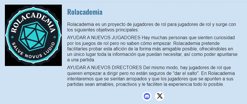 RolOnlineGame's tweet photo. Nuevo en Comunidad Online @rolacademia 

https://t.co/fKTDx36ldh https://t.co/EwB4jXn6Sh