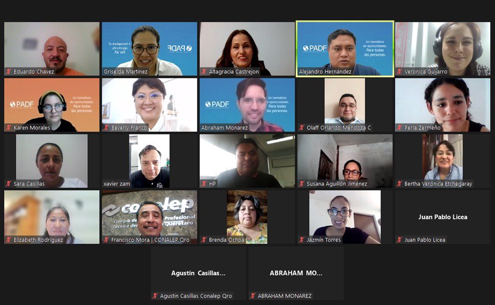 PADFMexico's tweet photo. ¡Comienza la aventura en el curso STEM en Acción con profesoras y profesores del @CONALEPQRO! con el apoyo de @Boeing
Gracias al Mtro. Agustin Casillas Director General del CONALEP por todo el apoyo para este curso 💻📚🧪 #STEMamericas #AprendiendoEnAcción 🙌🏼 https://t.co/RM6NX4xuYJ