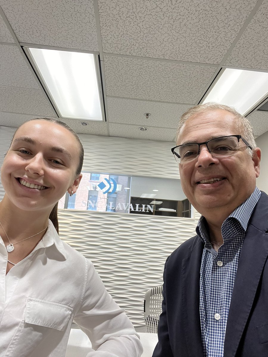 It is with pride, gratitude and a tinge of sadness to thank Emilie Fortier for dedicating three months to a government relations internship with SNC-Lavalin.  Tremendous prospects and a bright future await you and we all wish you well here at SNC-Lavalin.  Consider internships!!