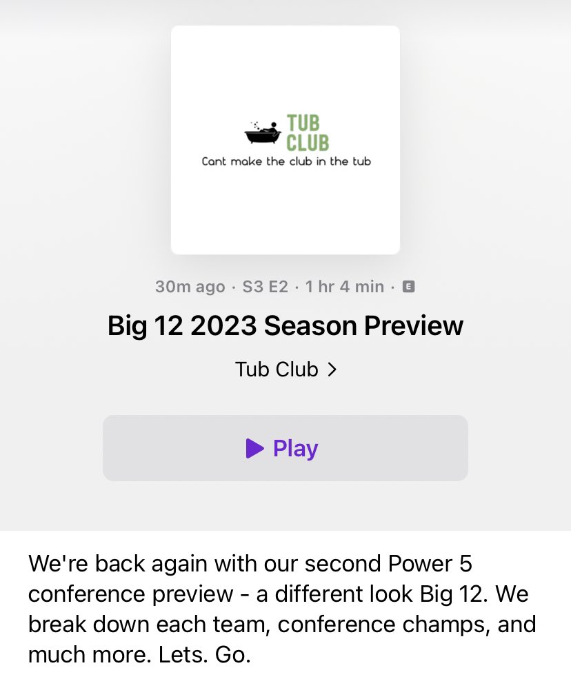 TubClubBB's tweet photo. Big 12 2023 Conference preview is LIVE - rest of the P5 released throughout the week! @bookiesbasement https://t.co/4zPY99LlHG