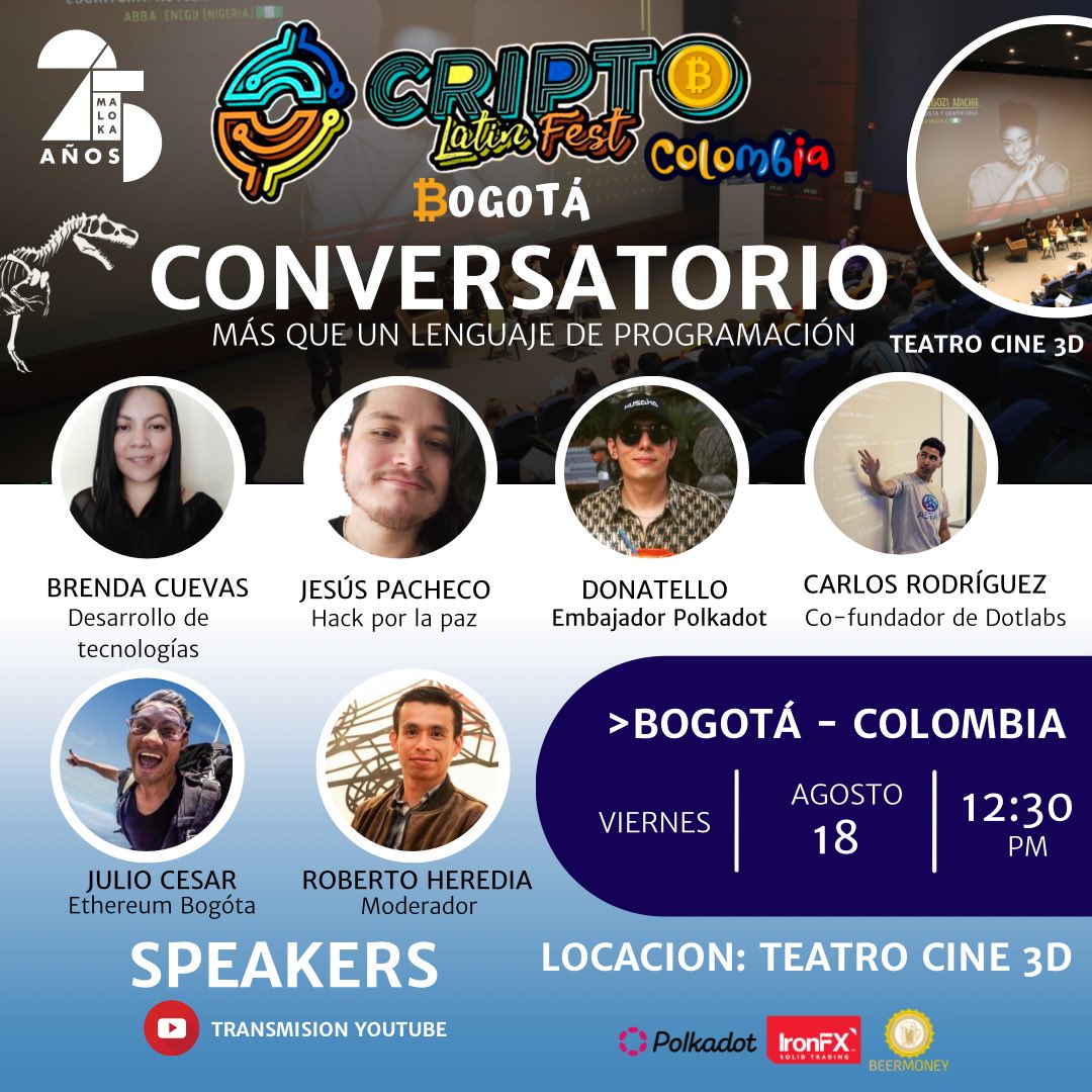 Criptolatinfest's tweet photo. 📅 ¡Prepárate para la diversión sin límites! Presentamos con emoción nuestro cronograma oficial, repleto de eventos emocionantes, charlas inspiradoras y entretenimiento de primer nivel. ¡No te pierdas ni un minuto de la acción!🥳 @Hackporlapaz1 

Consulta el cronograma aquí 👇🏼 y asegura tu asistencia a tus actividades favoritas. 

https://t.co/50yztfIaly

¡Te esperamos!
.
.
.
#criptomoedas #bitcoin #blockchain #bogotá #criptomonedas #eventosbogota ##blockchain_platform #dinerodigital #criptoeconomia